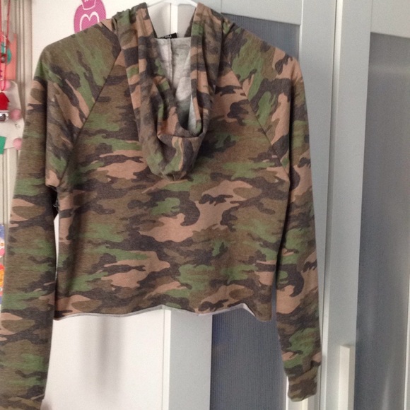 Army cropped sweatshirt - Picture 2 of 2